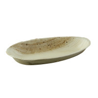 Assiette en palmier forme oeuf  190x120mm H25mm 270ml