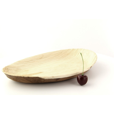 Assiette en palmier forme oeuf  270x170mm H25mm 400ml