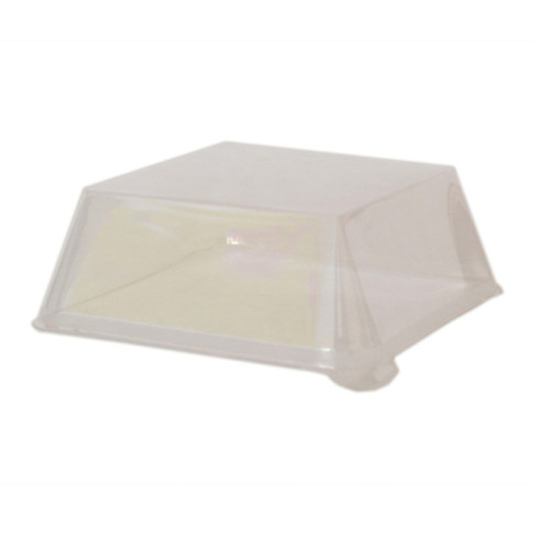 Couvercle Dôme Scandinavie transparent en plastique PET 110x110mm H20mm