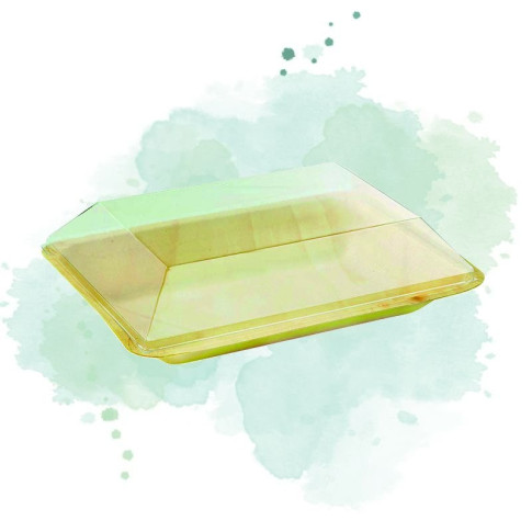 Couvercle Dôme Scandinavie transparent en plastique PET 190x140mm H20mm