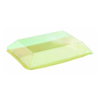 Couvercle Dôme Scandinavie transparent en plastique PET 205x135mm H38mm