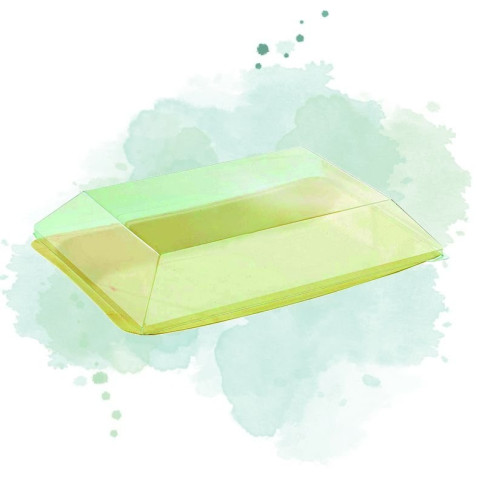Couvercle Dôme Scandinavie transparent en plastique PET 205x135mm H38mm