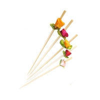 Pique bambou décor fleur  H120mm