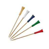 Pique bambou avec une extrémité décor golf  H120mm