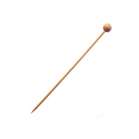 Pique bambou avec une extrémité décor boule nature  138