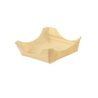 Mini assiette bois 75x75mm H30mm
