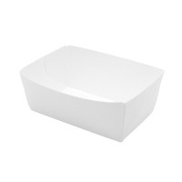 Barquette en carton blanc  110x80mm H40mm 440ml