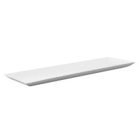 Assiette rectangulaire blanche en pulpe "BioNChic" 270x90mm