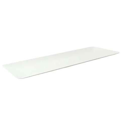 Plateau rectangulaire blanc en pulpe "BioNchic" 400x150mm