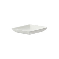 Assiette carrée blanche en pulpe "BioNChic" 65x65mm H13mm