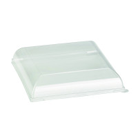 Couvercle BioNchic dôme transparent en plastique PET 164x164mm H32mm