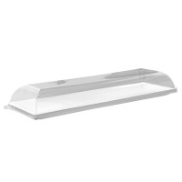 Couvercle BioNchic dôme transparent en plastique PET 275x90mm H30mm