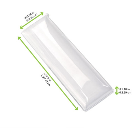 Couvercle BioNchic dôme transparent en plastique PET 275x90mm H30mm