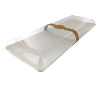 Couvercle BioNchic dôme transparent en plastique PET 404x157mm H33mm