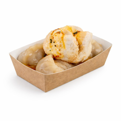 Barquette en carton kraft  140x65mm H42mm 460ml
