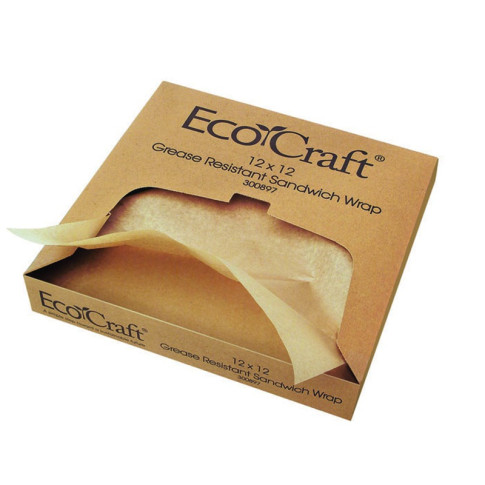 Papier brun ingraissable en Boite distributrice  376x406mm
