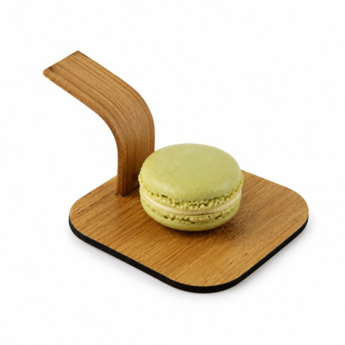 Présentoir apéritif en bambou avec anse  63x63mm H40mm