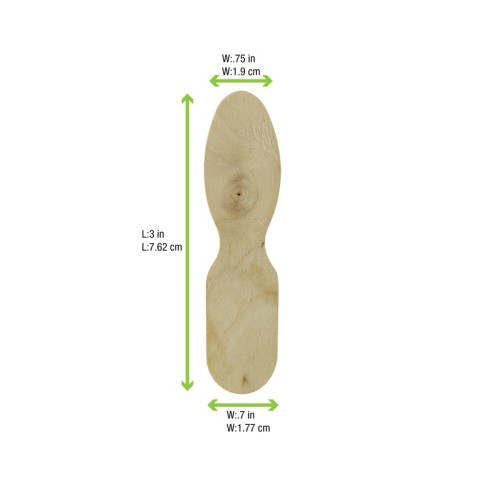 Cuillère à glace bois   H77mm