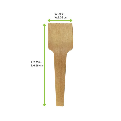 Cuillère à glace bois   H70mm