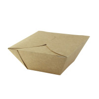 Boite repas carton kraft  170x170mm H80mm 1450ml