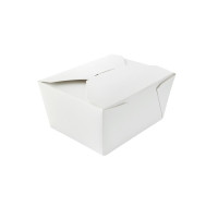 Boîte repas carton blanc 130x105mm H65mm 650ml