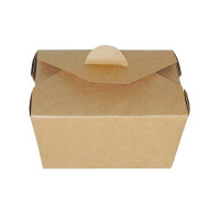 Boîte repas carton kraft laminé 130x107mm H67mm 750ml