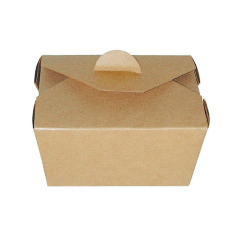 Boîte repas carton kraft laminé 130x107mm H67mm 750ml