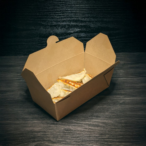 Boîte repas carton kraft laminé 130x107mm H67mm 750ml