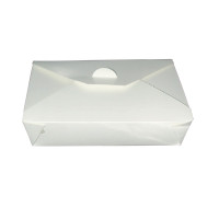 Boite repas carton blanc  217x160mm H50mm 1450ml
