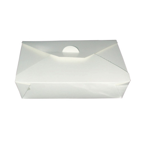 Boite repas carton blanc  217x160mm H50mm 1450ml