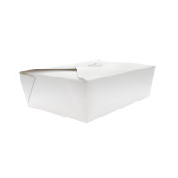Boîte repas carton blanc 220x160mm H50mm 1400ml