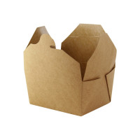 Boite repas carton kraft laminé PE  215x160mm H50mm 1300ml