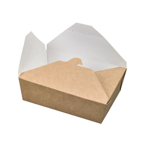 Boîte repas carton kraft 215x160mm H48mm 1500ml