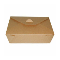 Boîte repas carton kraft laminé 217x160mm H50mm 1450ml