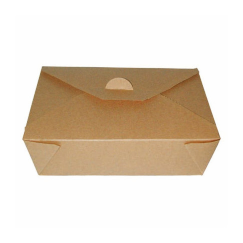 Boîte repas carton kraft laminé 217x160mm H50mm 1450ml