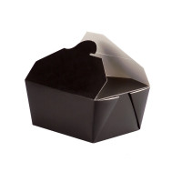 Boite repas carton noir  215x160mm H65mm 1500ml