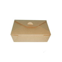 Boîte repas carton kraft laminé 216x160mm H65mm 2000ml