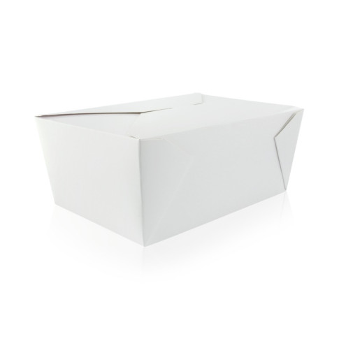 Boite repas carton blanc  226x167mm H92mm 3000ml