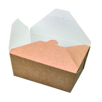 Boîte repas carton kraft  215x160mm H90mm 2 700ml