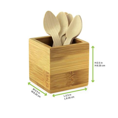 Porte ustensiles bambou  60x60mm H60mm
