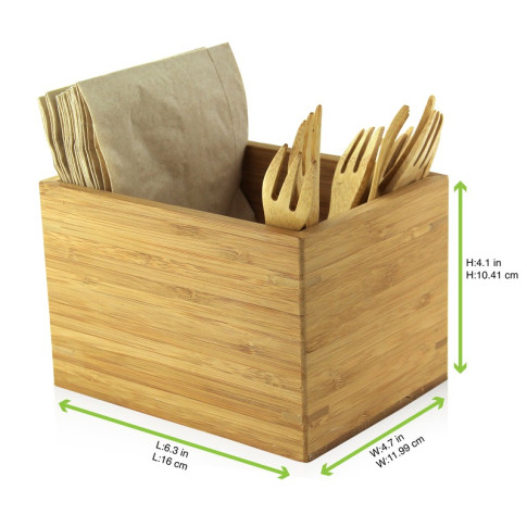 Porte ustensiles bambou  160x120mm H105mm