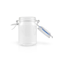 Mini bocal en verre avec joint silicone bleu foncé   H119,2mm 200ml