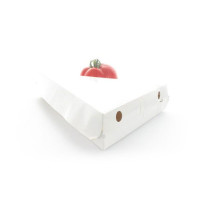 Boite carton blanc triangulaire pour part de pizza  235x229mm H45mm