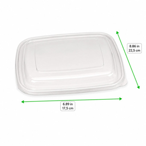 Couvercle transparent en plastique PET 175x225mm H2,3mm
