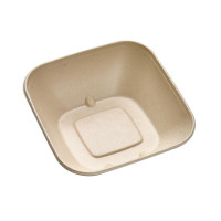Bol pulpe biseauté brun  183x183mm H70mm 840ml