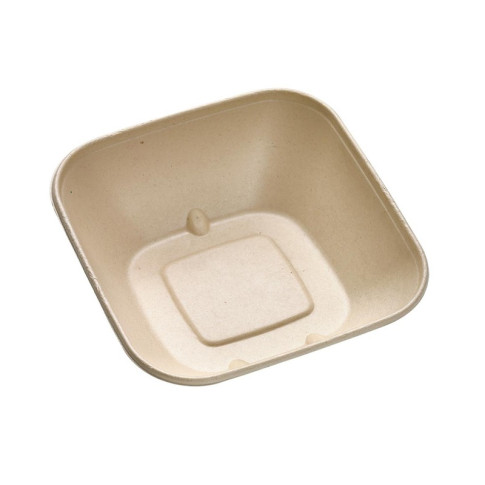 Bol pulpe biseauté brun  183x183mm H70mm 840ml