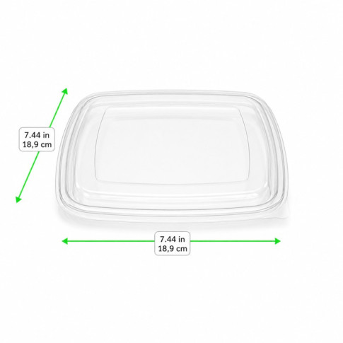 Couvercle transparent en plastique PET 189x189mm H50mm