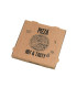 Boîte à pizza carton brun décor "Hot and Tasty" 310x310mm H40mm