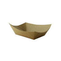Barquette kraft avec PE 140x100mm H38mm 175ml