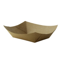 Barquette kraft avec PE 164x120mm H32mm 300ml